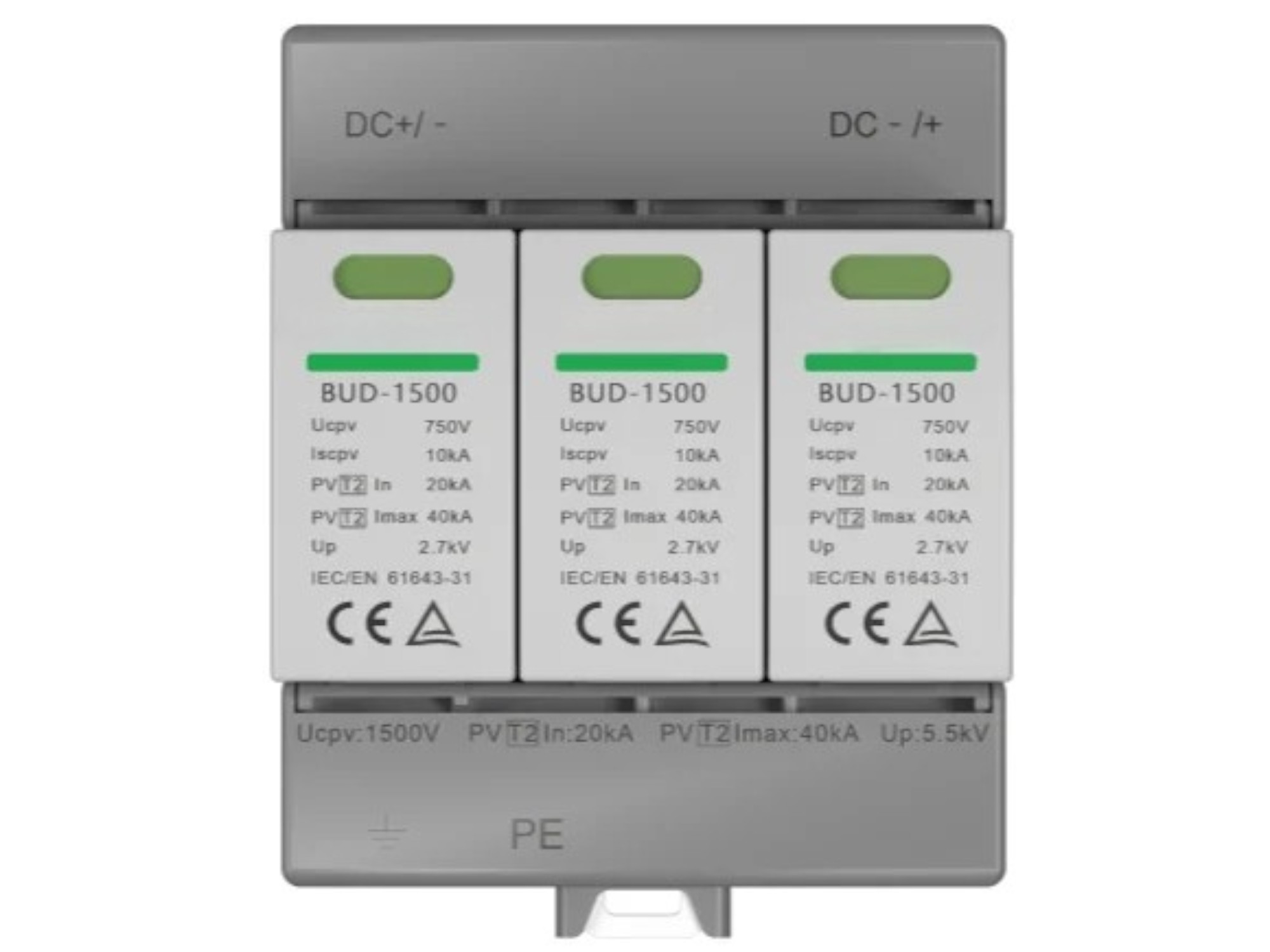 1500V DC Type 2 Pv Surge Protection Device | IEC/EN 61643-31 : 2018