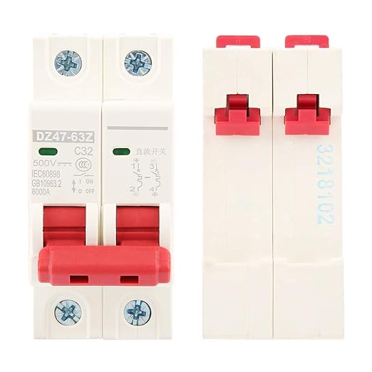 DC 500V 32A 회로 차단기 | 태양 광 패널 전원 시스템 용 2P MCB