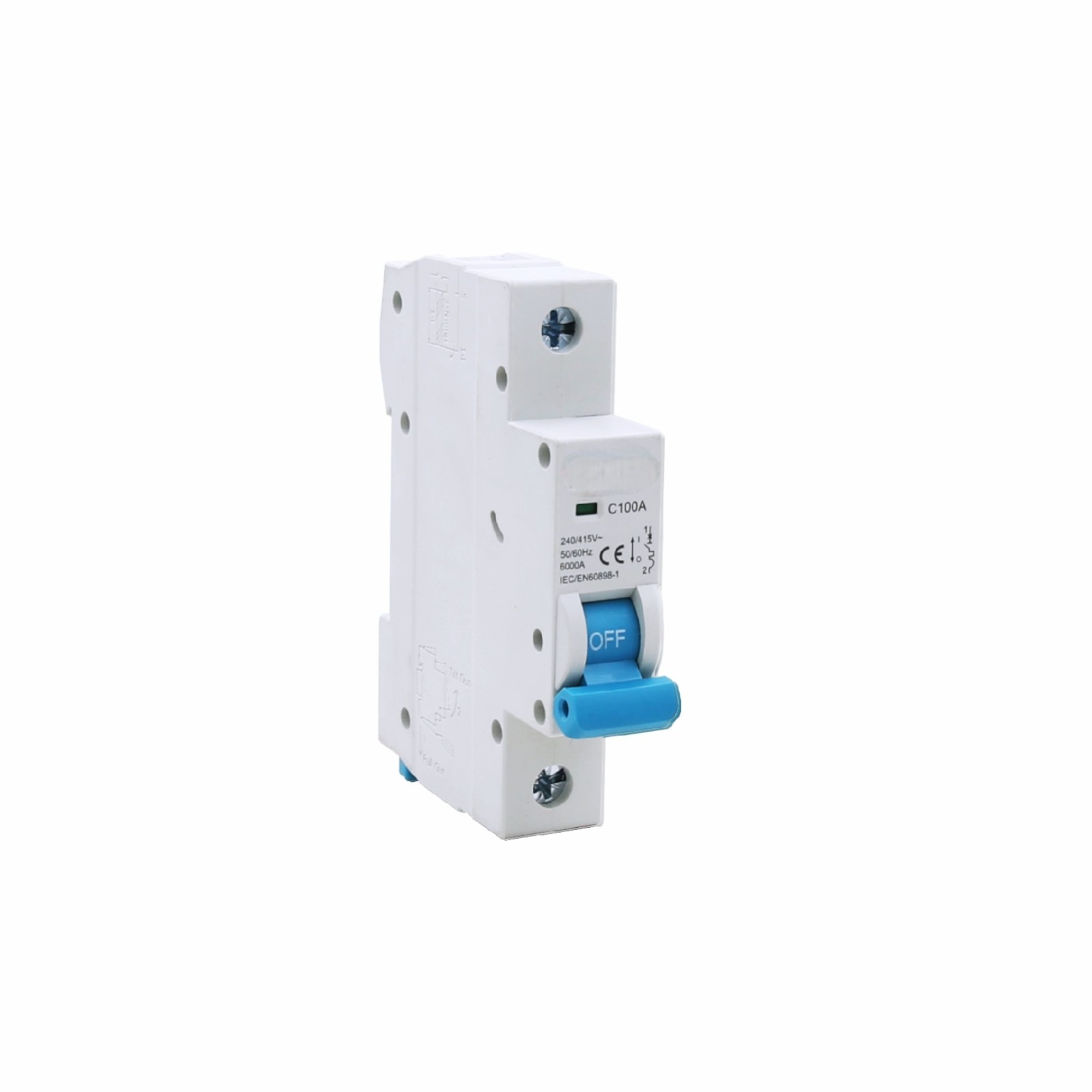 고전류 열 이용성 AC MCB | 80a-125a | 4p | C/D 곡선 | 6ka 브레이킹 | IP20 | IEC